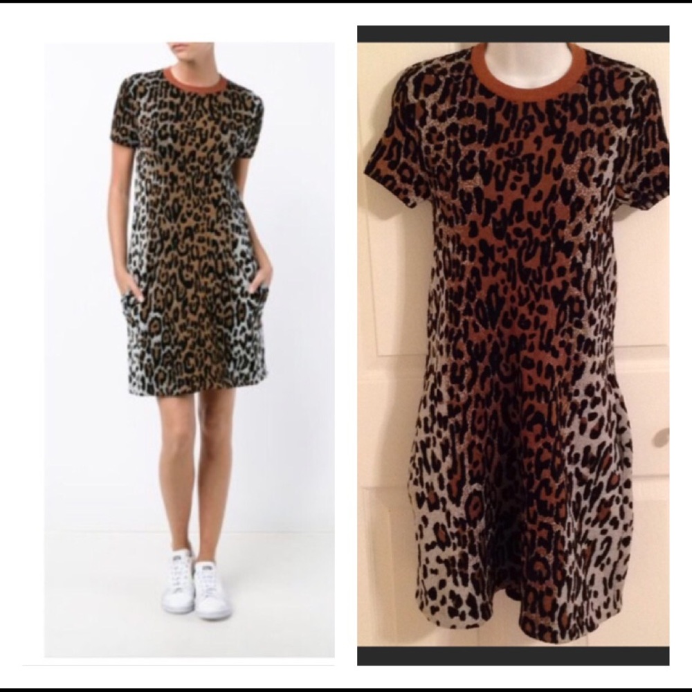 NWOT Stella McCartney Leopard-Print Shift Dress 38